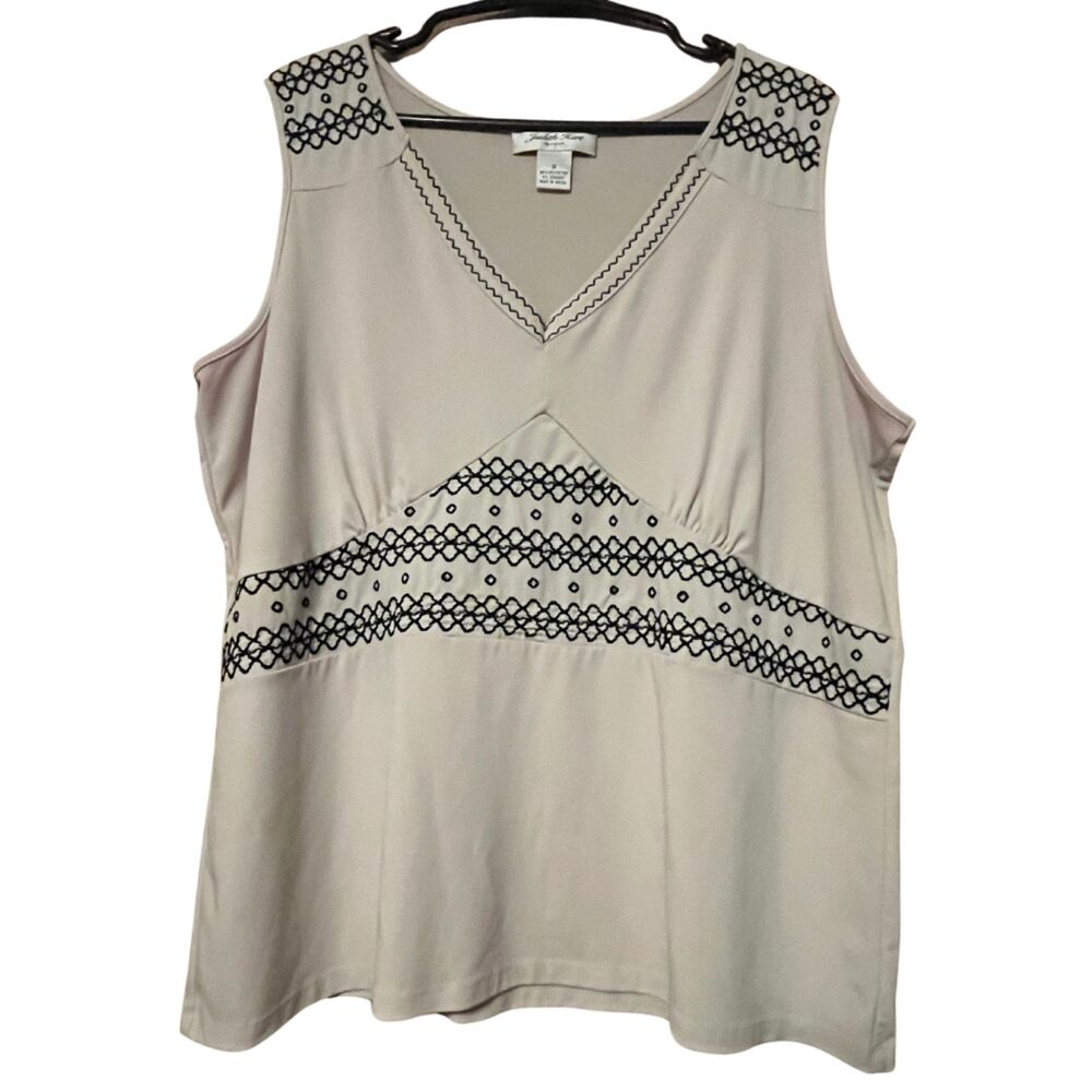 Judith Hart Woman Sleeveless Embroidered Pullover Tank